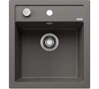 PRONTA CONSEGNA - Blanco Lavello una vasca DALAGO 45 1527242 finitura grigio vulcano da 46.5x51 cm - Sopratop