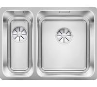 PRONTA CONSEGNA - Blanco Lavello una vasca DX con vaschetta SOLIS 340/180-IF 1526130 in acciaio inox da 58.5x44 cm - Sopratop/Filotop