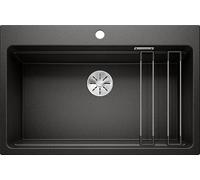 PRONTA CONSEGNA - Blanco Lavello una vasca ETAGON 8 1525893 finitura nero da 78x51 cm - Sopratop