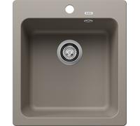 PRONTA CONSEGNA - Blanco Lavello una vasca NAYA 45 1526576 finitura tartufo da 46.5x51 cm - Sopratop