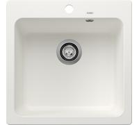 PRONTA CONSEGNA - Blanco Lavello una vasca NAYA 5 1526582 finitura bianco da 51.5x51 cm - Sopratop