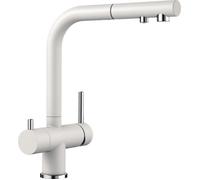 PRONTA CONSEGNA - Blanco Miscelatore a 3 vie doppio comando con doccetta estraibile FONTAS-S II 1525204 finitura bianco