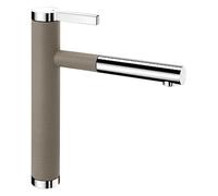 PRONTA CONSEGNA - Blanco Miscelatore monocomando con doccetta estraibile LINEE-S 1518446 finitura tartufo/cromato