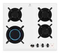 PRONTA CONSEGNA - Electrolux PI Piano cottura a gas FlameLight KGG643753W finitura cristallo temperato bianco da 59 cm