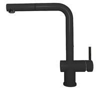 PRONTA CONSEGNA - Elleci Miscelatore monocomando con canna girevole e doccetta estraibile STREAM PLUS MKKSTP86 finitura K86 nero