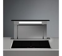 PRONTA CONSEGNA - Falmec Cappa da base Down Draft finitura acciaio inox e vetro nero da 90 cm - IN PROMOZIONE CON VOUCHER FINO AL 25/05