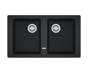 PRONTA CONSEGNA - Franke: Lavello due vasche Boston BFG 620 114.0276.140 finitura fragranite nero da 86x50 cm