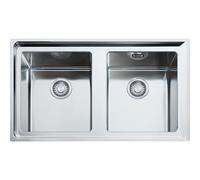 PRONTA CONSEGNA - Franke Lavello due vasche Neptune Plus NPX 620 101.0068.373 finitura inox satinato da 86x51 cm