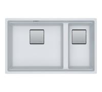 PRONTA CONSEGNA - Franke Lavello due vasche Vasche Kubus 2 Sottotop KNG 120 125.0529.874 finitura fragranite bianco da 72x42 cm