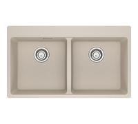 PRONTA CONSEGNA - Franke Lavello due vasche Vasche Sopratop Centro MRG 620-39-39 FTL 114.0666.368 finitura fragranite sahara da 86x50 cm
