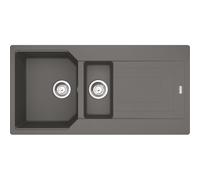 PRONTA CONSEGNA - Franke Lavello una vasca con vaschetta e gocciolatoio Urban Incasso UBG 651 114.0686.782 in fragranite stone grey da 100x50 cm