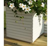 PRONTA CONSEGNA - Losa Esterni da vivere Fioriera Camelia laccato bianco cm 50x50x50h DA/CA505050B
