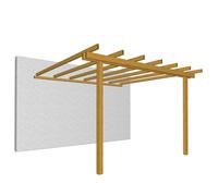 PRONTA CONSEGNA - Losa Esterni da vivere Pergola addossata 240x240 LO/PGAD240240