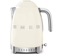 PRONTA CONSEGNA - Smeg Bollitore elettronico a temperatura variabile KLF04CREU finitura panna con logo Smeg 3D -