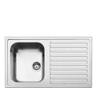 PRONTA CONSEGNA - Smeg Lavello a una vasca con gocciolatoio LLR861-2 finitura acciaio inox da 86 cm