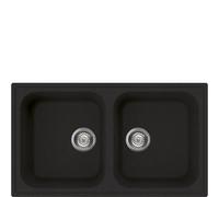 PRONTA CONSEGNA - Smeg Lavello due vasche LZ862A2 finitura antracite da 86 cm