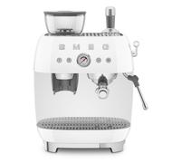 Smeg Macchina da Caffè Espresso Manuale con macinacaffè integrato 50's Style – Bianco LUCIDO – EGF03WHEU