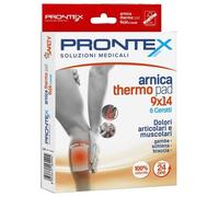 Prontex Arnica Thermo Pad Cerotti Dolori Articolari e Muscolari Gambe Schiena Braccia Misura 9 x 14 cm, 6 Cerotti