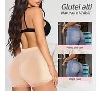 Prontiaduscire Mutande Donna Butt Lifter Presuntuoso Modellante - Hip Enhancer Shapewear Senza Cuciture - Pizzo - 104 Beige M