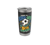 Pronto a dare il via al calcio di quinta elementare Ritorno a scuola Bicchiere termico in acciaio inox doppia parete