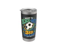 Pronto a dare il via al calcio di terza elementare Ritorno a scuola Bicchiere termico in acciaio inox doppia parete
