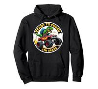 Pronto a schiacciare 6 ° grado T-rex Dino Monster Truck School Felpa con Cappuccio