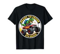Pronto a schiacciare 6 ° grado T-rex Dino Monster Truck School Maglietta