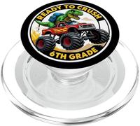 Pronto a schiacciare 6 ° grado T-rex Dino Monster Truck School PopSockets PopGrip per MagSafe