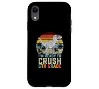 Pronto a schiacciare il dinosauro del sesto grado 6 ° per tornare a scuola ragazzi Custodia per iPhone XR