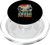 Pronto a schiacciare il dinosauro del sesto grado 6 ° per tornare a scuola ragazzi PopSockets PopGrip per MagSafe