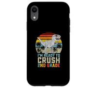Pronto a schiacciare il dinosauro di seconda elementare per tornare a scuola ragazzi Custodia per iPhone XR