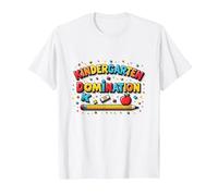 Pronto a schiacciare Il Divertimento della Scuola Materna Dominazione Maglietta, Uomo, Bianco, 3XL