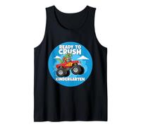 Pronto a schiacciare la scuola materna T-rex Dino Monster Truck School Canotta