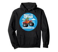 Pronto a schiacciare la scuola materna T-rex Dino Monster Truck School Felpa con Cappuccio