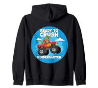 Pronto a schiacciare la scuola materna T-rex Dino Monster Truck School Felpa con Cappuccio