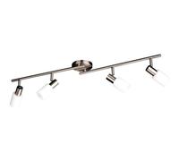 PRONTO Barra acciaio spazz + vetro cilindro satinato bianco