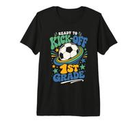 Pronto per Dare Il Via al Calcio di Prima elementare Back To School Design Maglietta Premium