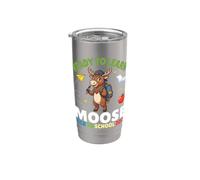 Pronto Per Imparare Alce Ritorno A Scuola 2026 Studente Ragazzi Ragazze Bicchiere termico in acciaio inox doppia parete