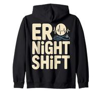 Pronto Soccorso Turno di Notte Infermiera Vita Felpa con Cappuccio