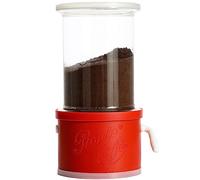 ProntoCaffè Contenitore e Dosacaffe per moka, per conservare caffè in polvere, dosa caffè con dispenser. Si usa con caffettiera fino a 12 tazze, barattolo sostituibile con latta da 10cm