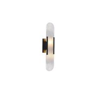 Prontoni con pareti in ottone industriale vintage con appliques parete in marmo di paralamode a forma di alabastro ovale per la lampada da parete per vanità per la camera da letto del bagno comprende