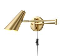 Prontoni con pareti plug-in retrò con interruttore e cavo da 1,8 m, luce murale a braccio lunghe regolabile, lampada da parete vintage E27 per camera da letto, soggiorno, corridoio, studio, lig a