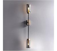 Prontoni murali decorativi moderni, lampada da parete creativa interna, PORTATO Luce a parete con tonalità in vetro grigio fumo, apparecchi di illuminazione artistica nordica for soggiorno camera da l