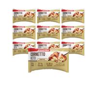 Pronutrition Cornetto Keto - 10 pezzi 50g - Crema nocciole - Basso car