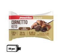 Pronutrition Cornetto keto (10 pezzi x 50 gr, Crema al cioccolato) 500
