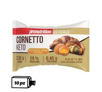 Pronutrition Cornetto keto (10 pezzi x 50 gr, Crema pasticcera) 500 GR