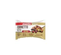 Pronutrition CORNETTO KETO ripieno di CREMA PASTICCERA e AMARENA da 50g - Cornetto ripieno adatto per una dieta ketogenica, con solo 2,94 gr di carboidrati.