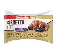 Pronutrition CORNETTO KETO ripieno FRUTTI DI BOSCO da 42g - per una dieta keto con 2,94 gr di carboidrati (Box da 10x42g)