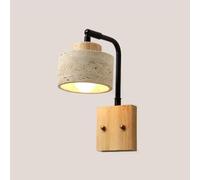 Pronzo del Muro di Pietra Naturale, Lampada da Parete Industriale Vintage, Moderna Luce montata in Marmo, Monte a Parete in Legno Rustico, Lampada da Lettura della Fattoria per Camera da Letto,