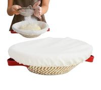 Proofing Bowl, 9,1 x 3,7 in ovale e rotondo Bowl, Bakery Baking Supplies with Double Handle Bread Rising Box, Liner and Cloth Cover for Bread Storage
